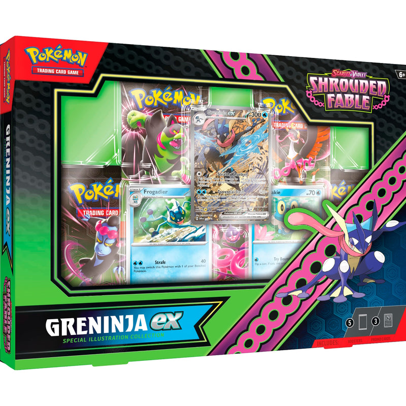 Pokemon TCG: Scarlet & Violet - Shrouded Fable Greninja ex Special Illustration Collection - 5 Packs Card Game Pokemon   