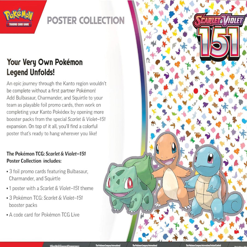 Pokemon TCG: Scarlet & Violet - 151 Poster Collection Card Game Pokemon   