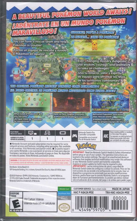 Pokemon Mystery Dungeon: Rescue Team DX [Nintendo Switch] Nintendo Switch Video Game Nintendo   