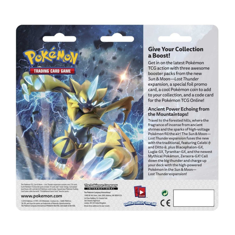 Pokemon TCG: Sun & Moon - Lost Thunder - Three Booster Blister Pack Card Game Pokemon   
