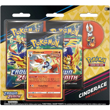 Pokemon TCG: Crown Zenith Pin Collection - Cinderace Card Game Pokemon   