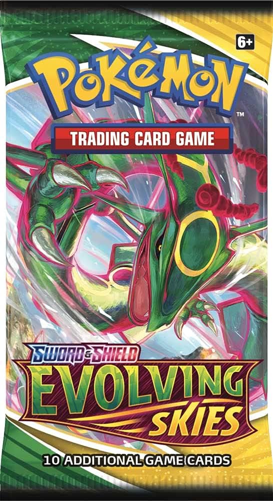 Pokemon TCG: Sword & Shield - Evolving Skies Booster Pack - 1 Pack Card Game Pokemon   