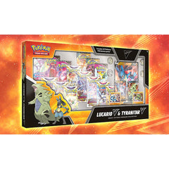 Pokemon TCG: Heavy Hitters Premium Collection Box: Featuring:  Lucario V, Tyranitar V, Lucario, and Tyranitar Card Game Pokemon   