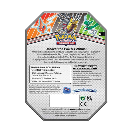 Pokemon TCG: Hidden Potential Tin - Rotom V Card Game Pokemon