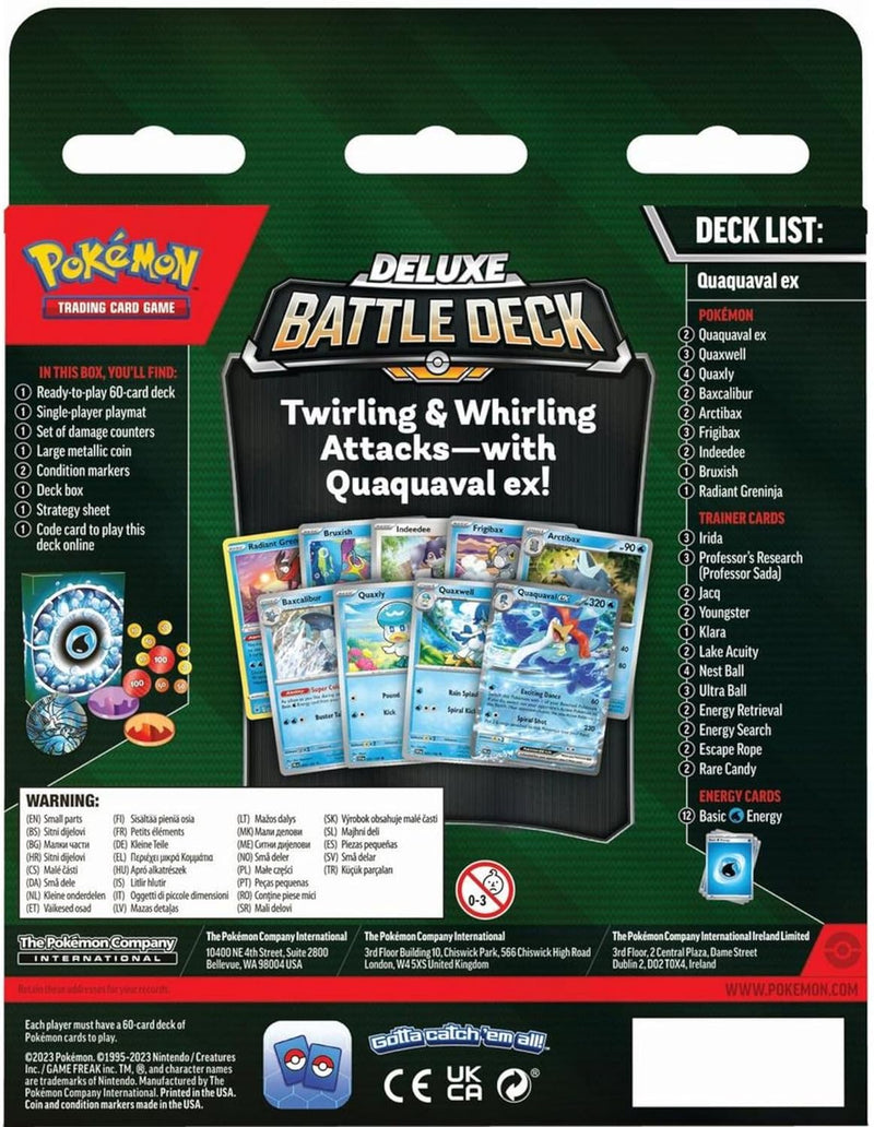 Pokemon TCG: Quaquaval Ex Deluxe Battle Deck Card Game Pokemon   