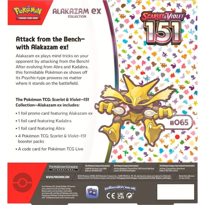 Pokemon TCG: Scarlet & Violet - 151 Collection - Alakazam Ex Card Game Pokemon   