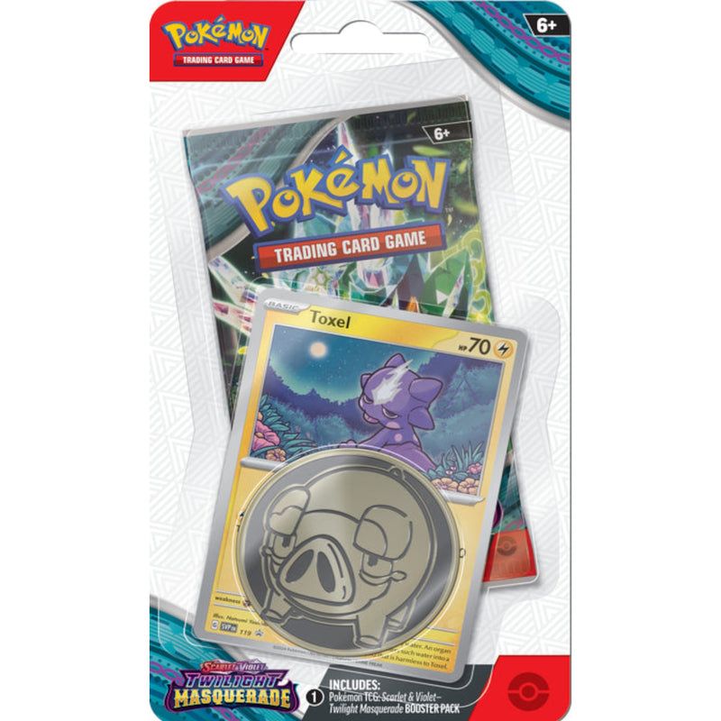 Pokemon TCG: Scarlet & Violet Twilight Masquerade Checklane Blister - Toxel Card Game Pokemon   