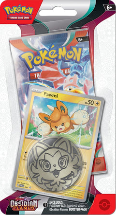 Pokemon TCG: Scarlet & Violet Obsidian Flames Checklane Blister - Pawmi & Wooper - 2 Pack Card Game Pokemon   