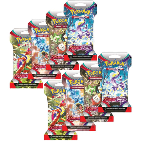 Pokemon TCG: Scarlet & Violet Sleeved Booster Packs - 8 Packs Card Game Pokemon   