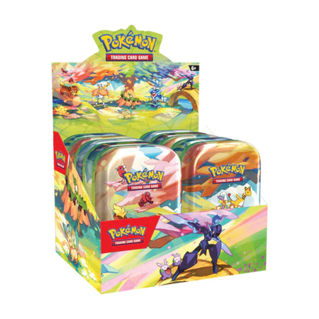 Pokemon TCG: Scarlet & Violet - Vibrant Paldea Fates Mini Tin Display - 10 Tins Card Game Pokemon   