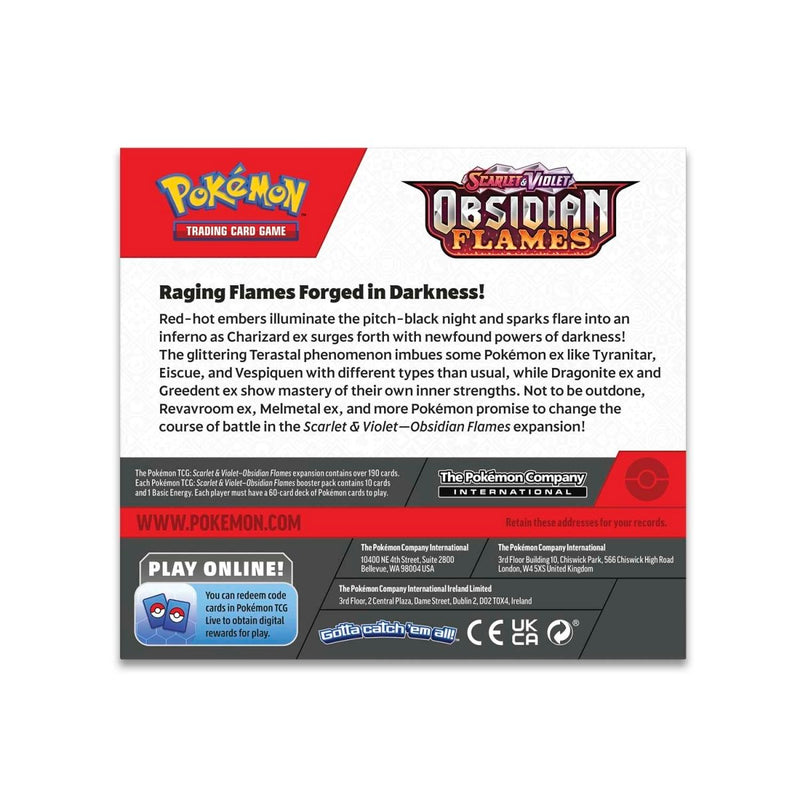 Pokemon TCG: Scarlet & Violet-Obsidian Flames Booster Display Box - 36 Packs Card Game Pokemon   