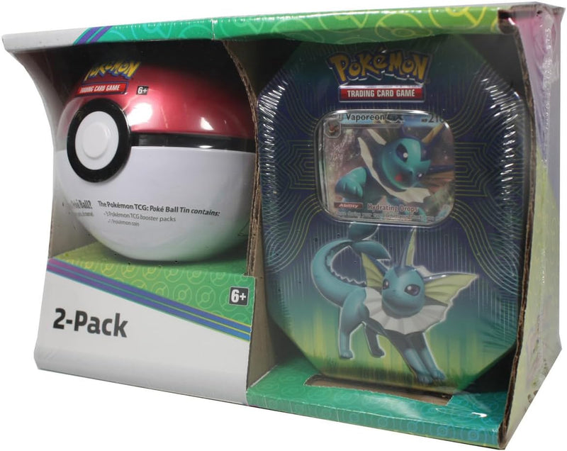 Pokemon TCG: Sun and Moon & XY Edition Booster Set - Random Pokeball and Elemental Power Tin 2-Pack Bundle Card Game Pokemon   