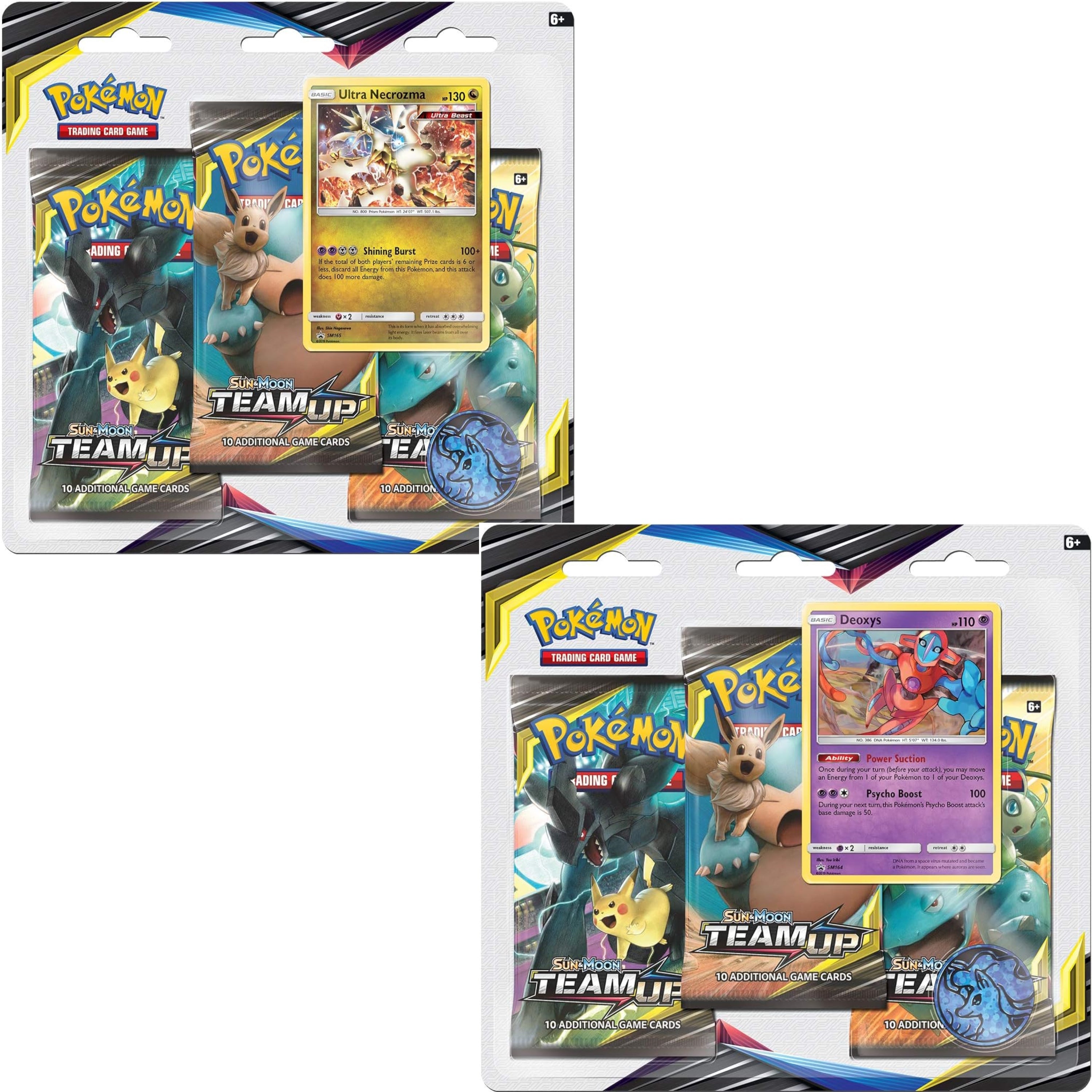 7x DG Pokemon Sun and Moon Machamp Blister Mini 3 Card shops Packs Unweighted TEAM UP