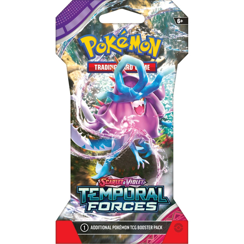 Pokemon TCG:  Scarlet and Violet - Temporal Forces Sleeved Booster Pack Card Game Pokemon   