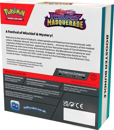 Pokemon TCG: Scarlet & Violet - Twilight Masquerade Booster Bundle - 6 Packs Card Game Pokemon   