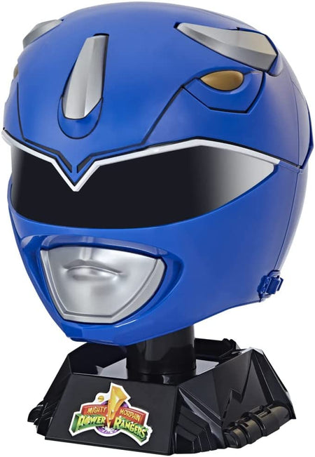 Power Rangers Lightning Collection Mighty Morphin Blue Ranger Premium Collector Helmet Full-Scale for Display, Roleplay, Cosplay [Toys, Ages 18+] Toys & Games Hasbro   