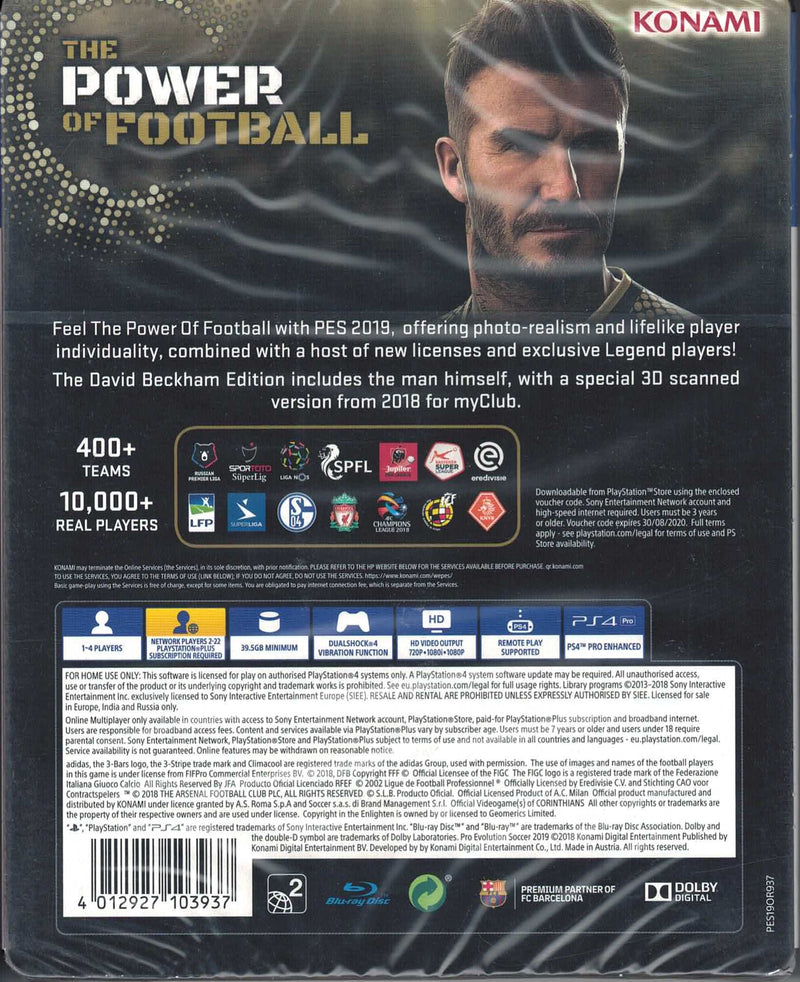 PES Pro Evolution Soccer 2019 - David Beckham Edition SteelBook [PlayStation 4] PlayStation 4 Video Game Konami   