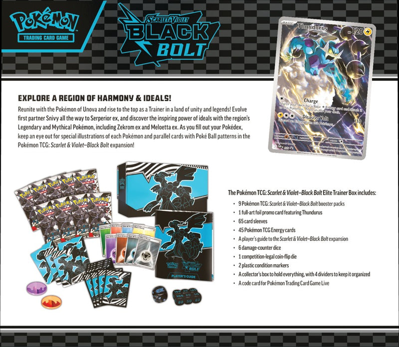 Pokemon TCG: Scarlet & Violet - Black Bolt Elite Trainer Box