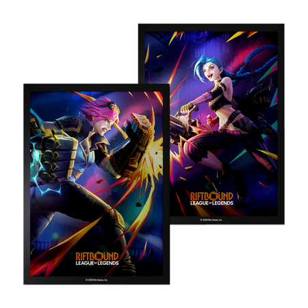 Riftbound League of Legends TCG: Vendetta Art Sleeve #1 (Vi vs Jinx) Card Game Accessories UVS Games