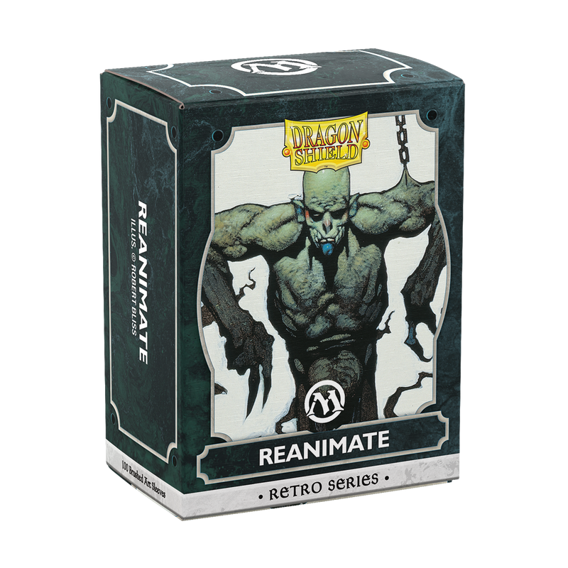 Dragon Shield Sleeves: Magic: The Gathering TCG: Retro Series Brushed Art [Reanimate] - 100 Standard Size Sleeves Card Game Dragon Shield