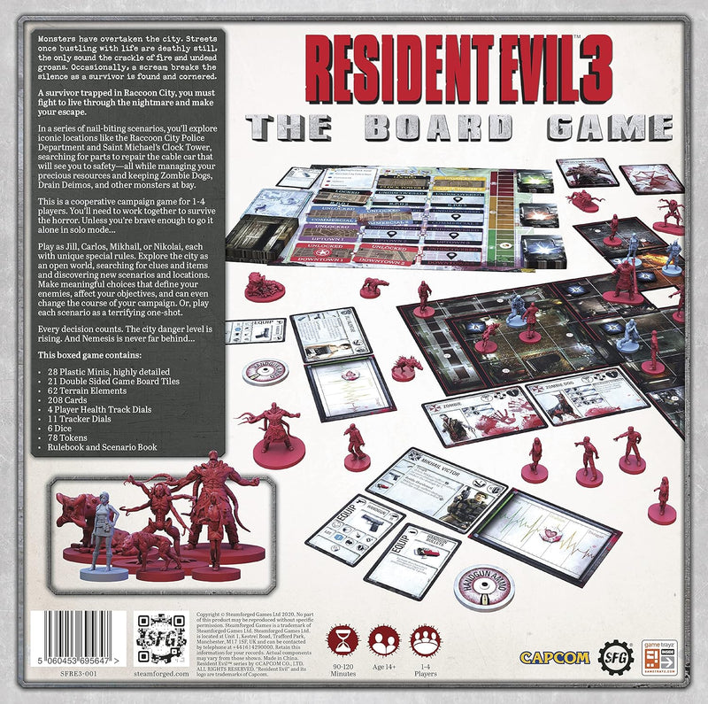 Resident Evil 3: The Board Game [Board Game, 1-4 Players] Board Game Steamforged Games   