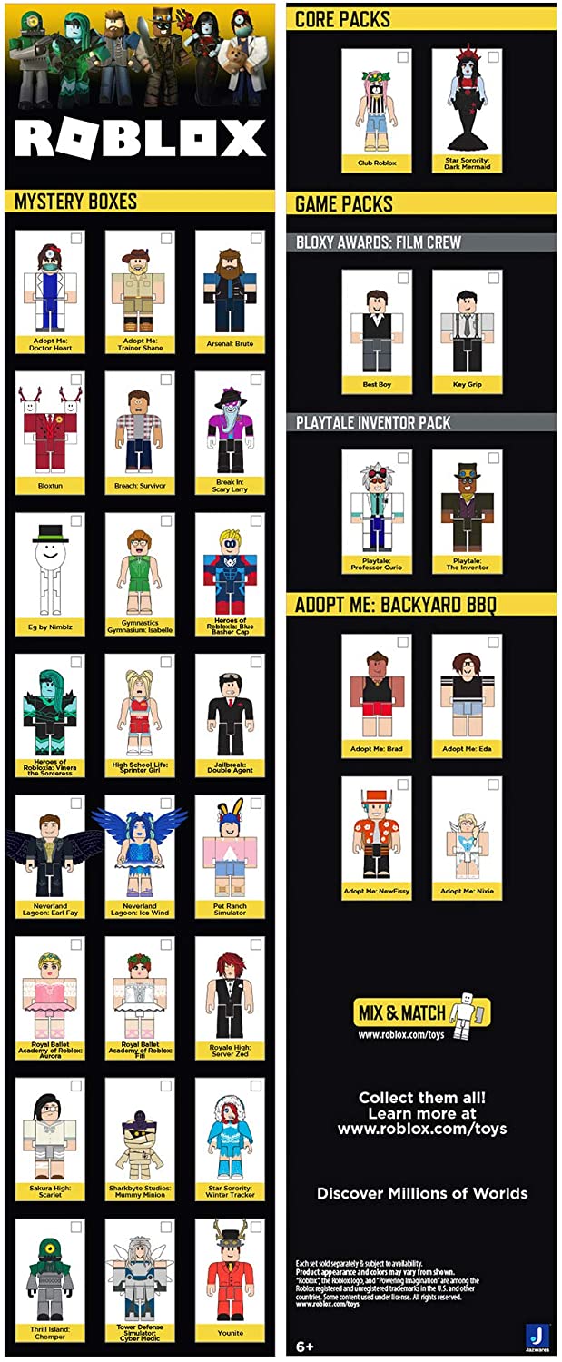 Roblox Celebrity Mystery Figures Series 7 - 6 Pack [Toys, Ages 6+] Toys & Games Jazwares   