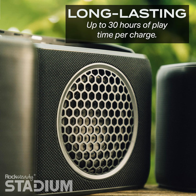 Rocksteady Stadium Subwoofer| Link Unlimited Speakers | 16 Hour Battery Life| Bluetooth Portable Bass Electronics Rocksteady   