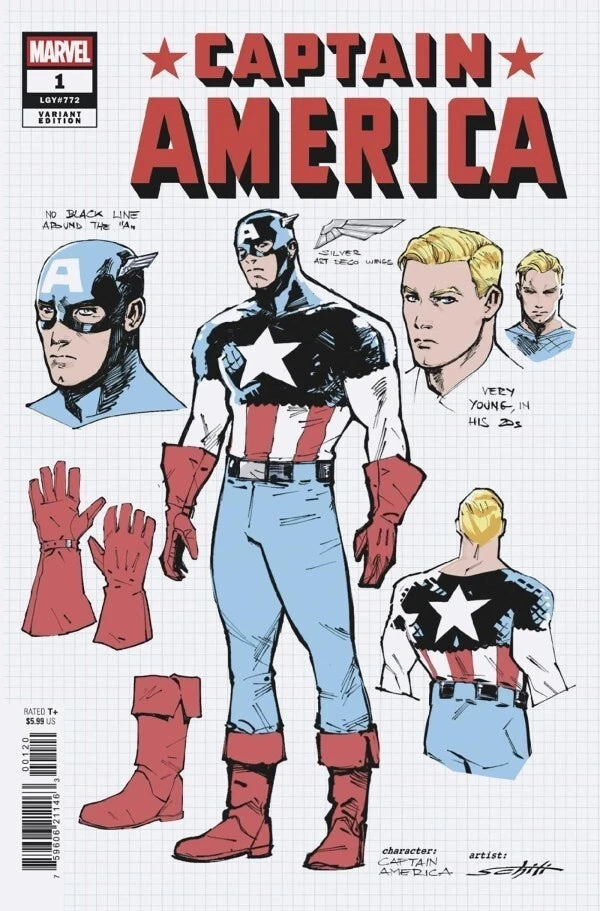 Captain America: #1 [Valerio Schiti Design - 1:10] 2025 Comics Marvel Comics