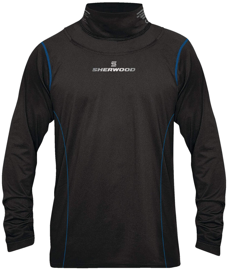 Sherwood: Long Sleeve with Intergrated Neck Guard Black - Junior [Sporting Goods] Sports & Outdoors Sherwood   