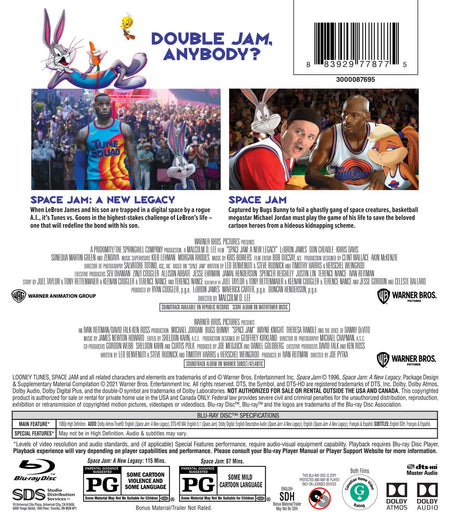 Space Jam/Space Jam: A New Legacy [Blu-Ray] DVDs & Blu-Rays Warner Bros.   