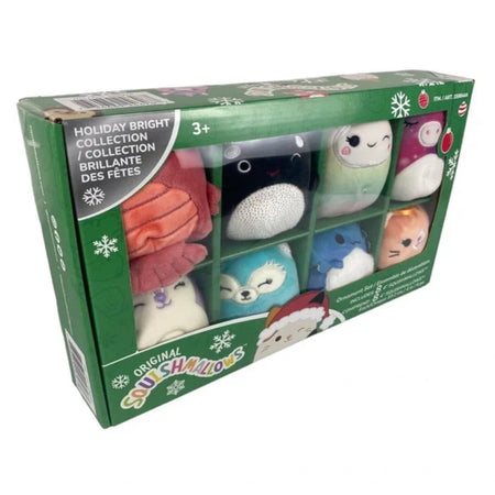 Squishmallows: Holiday Christmas Bright Squads Ornament Set -  8-Pack [4 Inch] Toys & Games Kellytoy   