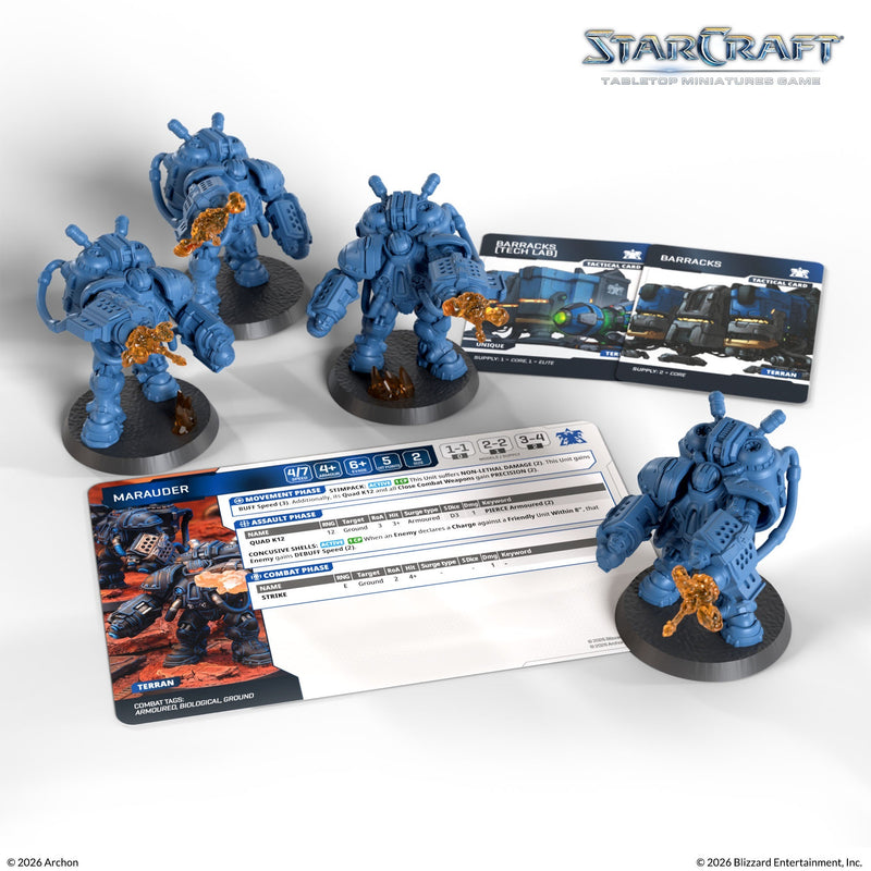Starcraft: The Miniatures Game: Terran: Marauder Expansion Set Tabletop Miniatures Archon Studios