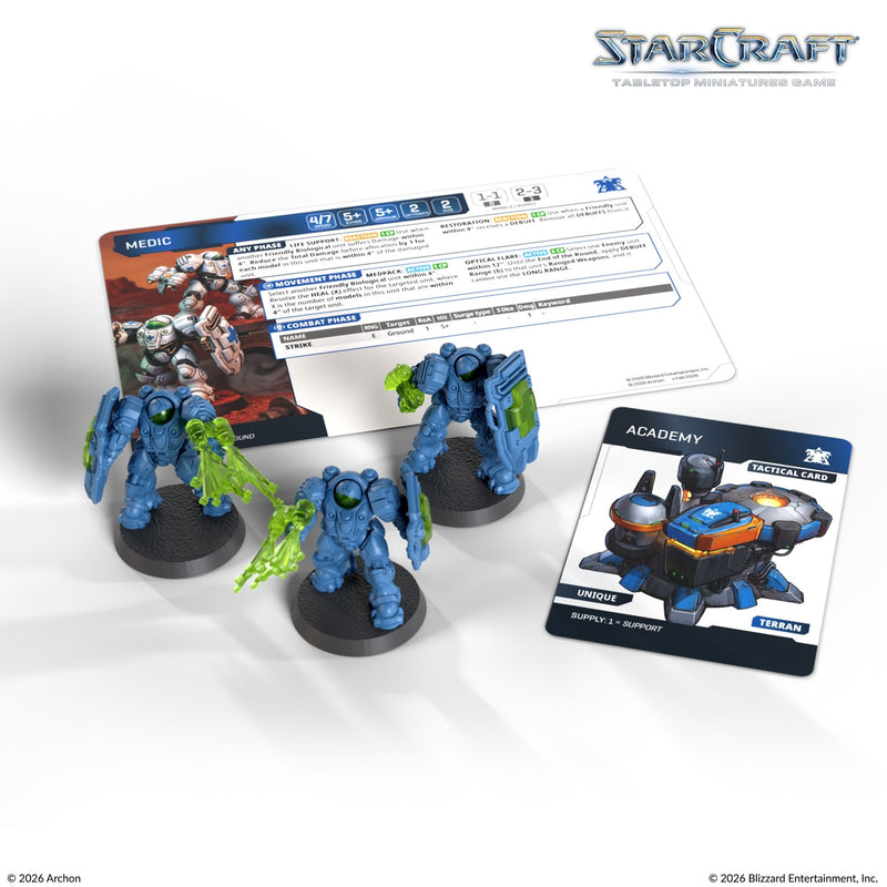 Starcraft: The Miniatures Game: Terran: Medic Expansion Set Tabletop Miniatures Archon Studios
