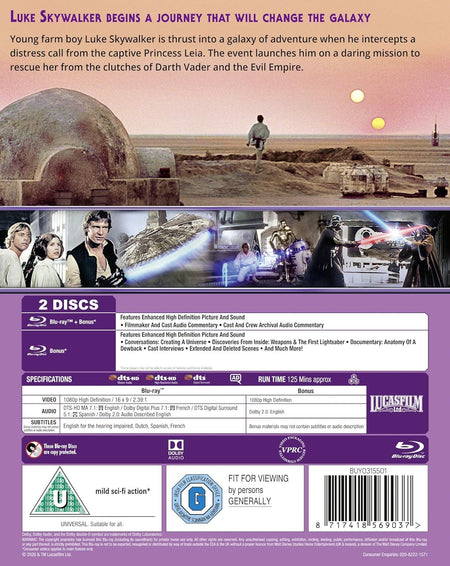 Star Wars: Episode IV - A New Hope [Blu-Ray] DVDs & Blu-Rays Disney   