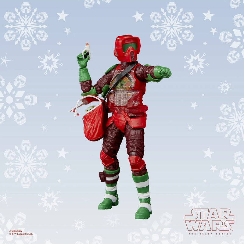 Star Wars: The Black Series - 6-Inch Scout Trooper (Holiday Edition) and Grogu in Holiday-Themed Bag [Toys, Ages 4+] Toys & Games Hasbro   