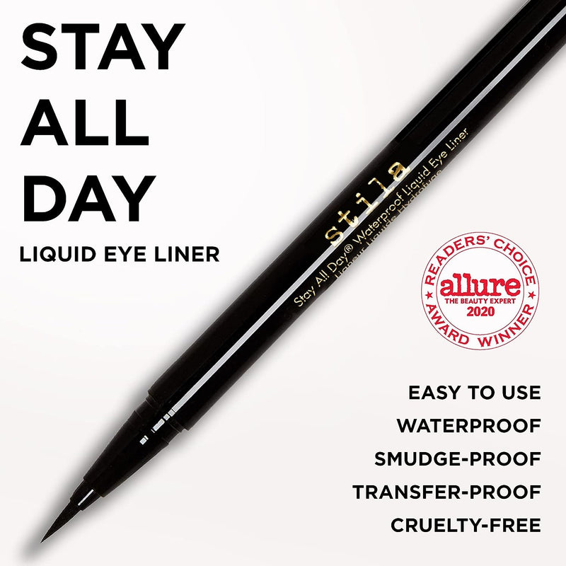 Stila Stay All Day Waterproof Liquid Eye Liner - Midnight 0.5 ml / 0.016 Oz [Beauty] Beauty Stila Cosmetics   