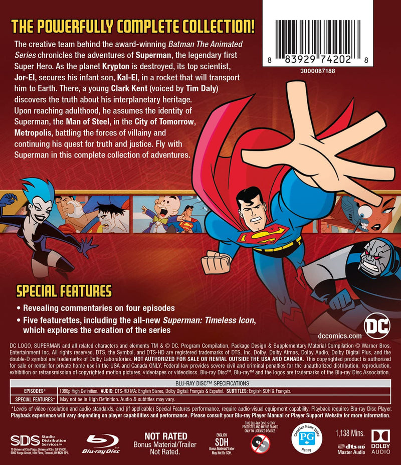 Superman: The Complete Animated Series - Seasons 1-3 [Blu-ray Box Set] DVDs & Blu-Rays Warner Bros.   