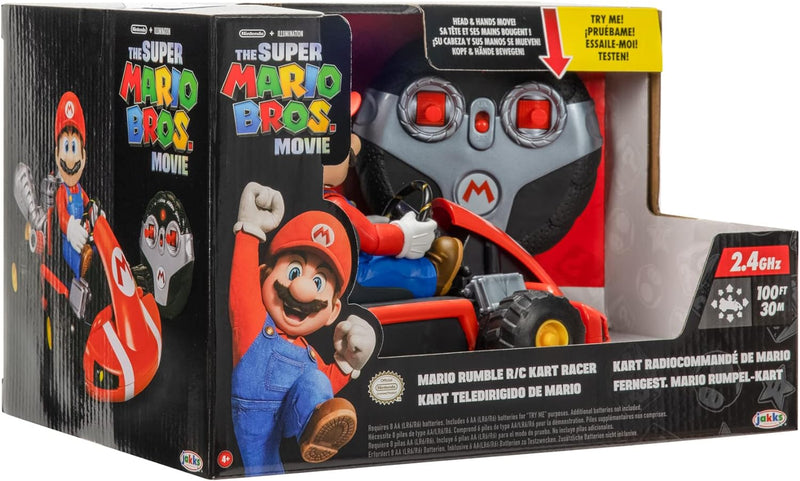 The Super Mario Bros. Movie: Rumble R/C Kart Racer [Toys, Ages 4+] Toys & Games JAKKS Pacific   