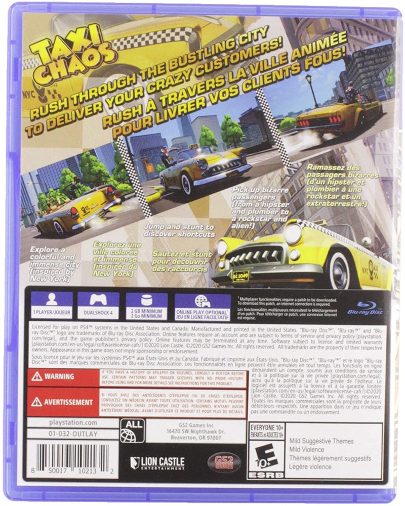 Taxi Chaos [PlayStation 4] PlayStation 4 Video Game GS2 Games   