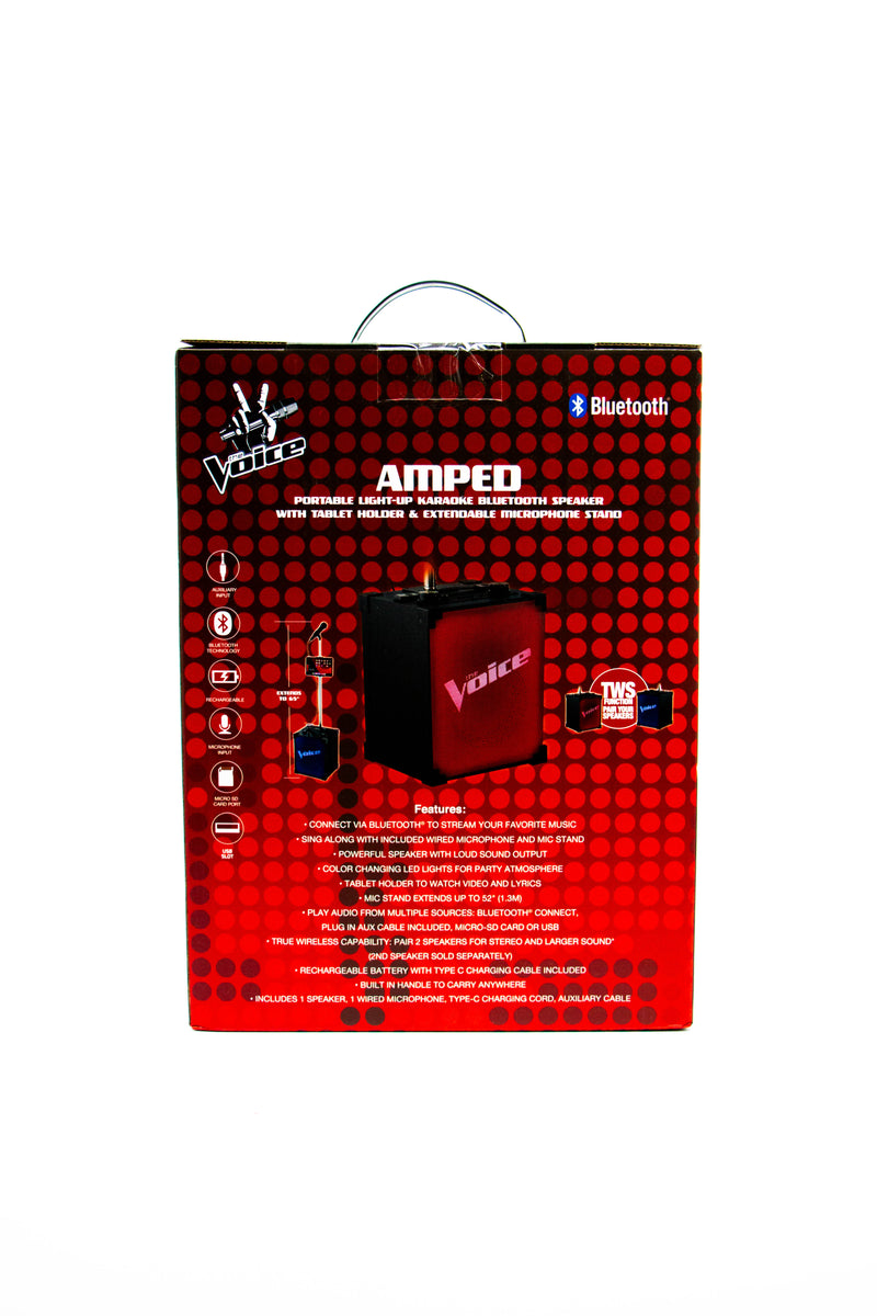 The Voice: Amped Portable Light-up Karaoke Bluetooth Speaker [Electronics] Electronics The Voice   