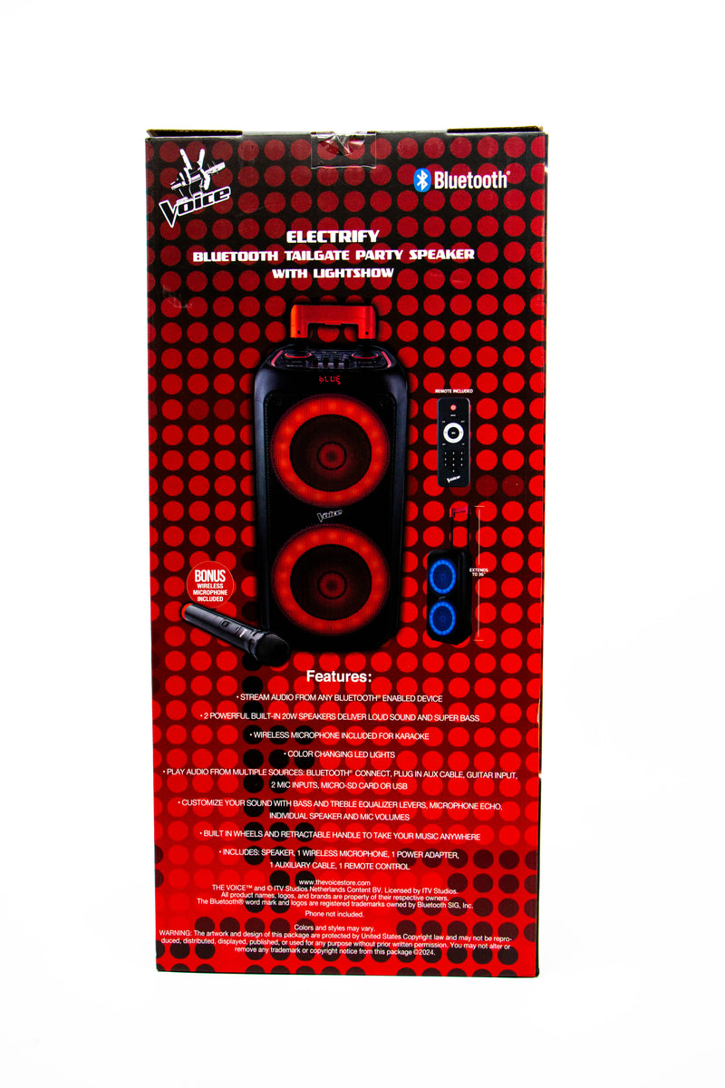 The Voice: Electrify Tailgate Party Speaker with LED Lights [Electronics] Electronics The Voice   