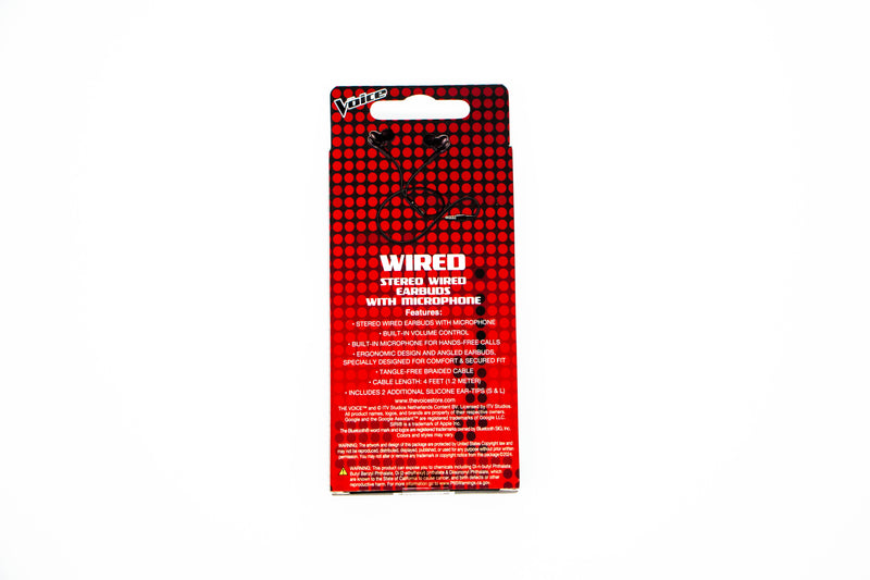 The Voice: Wired Earbuds w/ Mic - Black [Electronics] Electronics The Voice   