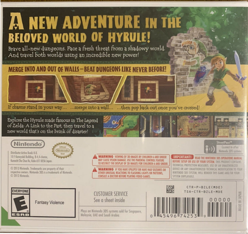 The Legend Of Zelda: A Link Between Worlds [Nintendo 3DS] Nintendo 3DS Video Game Nintendo   