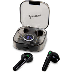 The Voice Duo True Wireless Stereo Earbuds with Mic - Black [Electronics] Electronics The Voice   