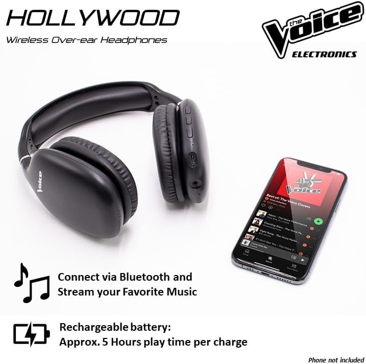 The Voice: Hollywood Wireless Bluetooth Over-Ear Headphones [Electronics] Electronics The Voice   