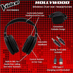 The Voice: Hollywood Wireless Bluetooth Over-Ear Headphones [Electronics] Electronics The Voice   