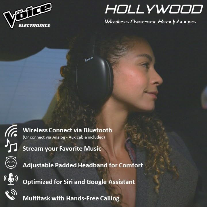 The Voice: Hollywood Wireless Bluetooth Over-Ear Headphones [Electronics] Electronics The Voice   