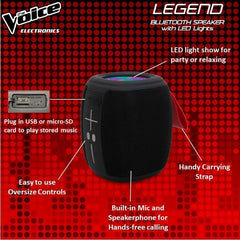 The Voice: LEGEND Bluetooth Wireless Speaker with LED Light Show [Electronics] Electronics The Voice   