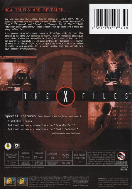 The X-Files: Season 4 [DVD Box Set] DVDs & Blu-Rays 20th Century Fox   