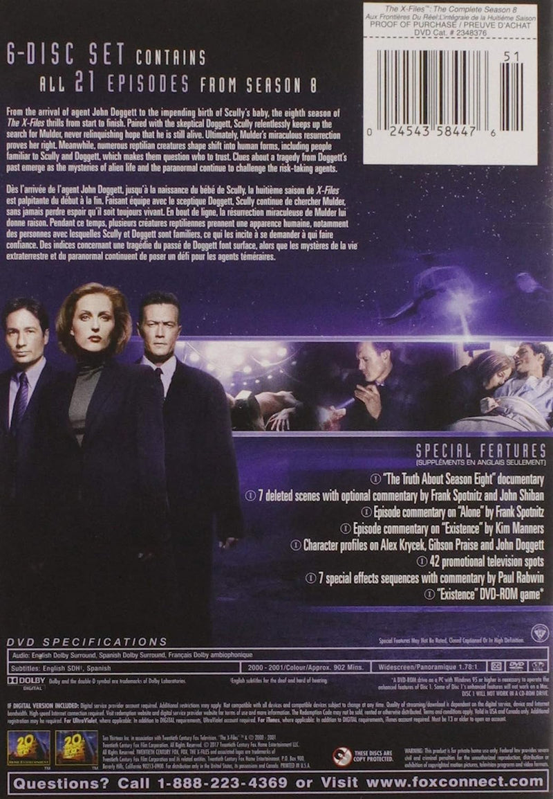 The X-Files: The Complete Eighth Season [DVD Box Set] DVDs & Blu-Rays 20th Century Fox   